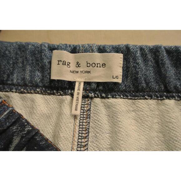 New, Rag and Bone Miramar Wide-Leg Cotton Terry Sweatpants in Noosa Sz L #P3838 - Picture 7 of 9